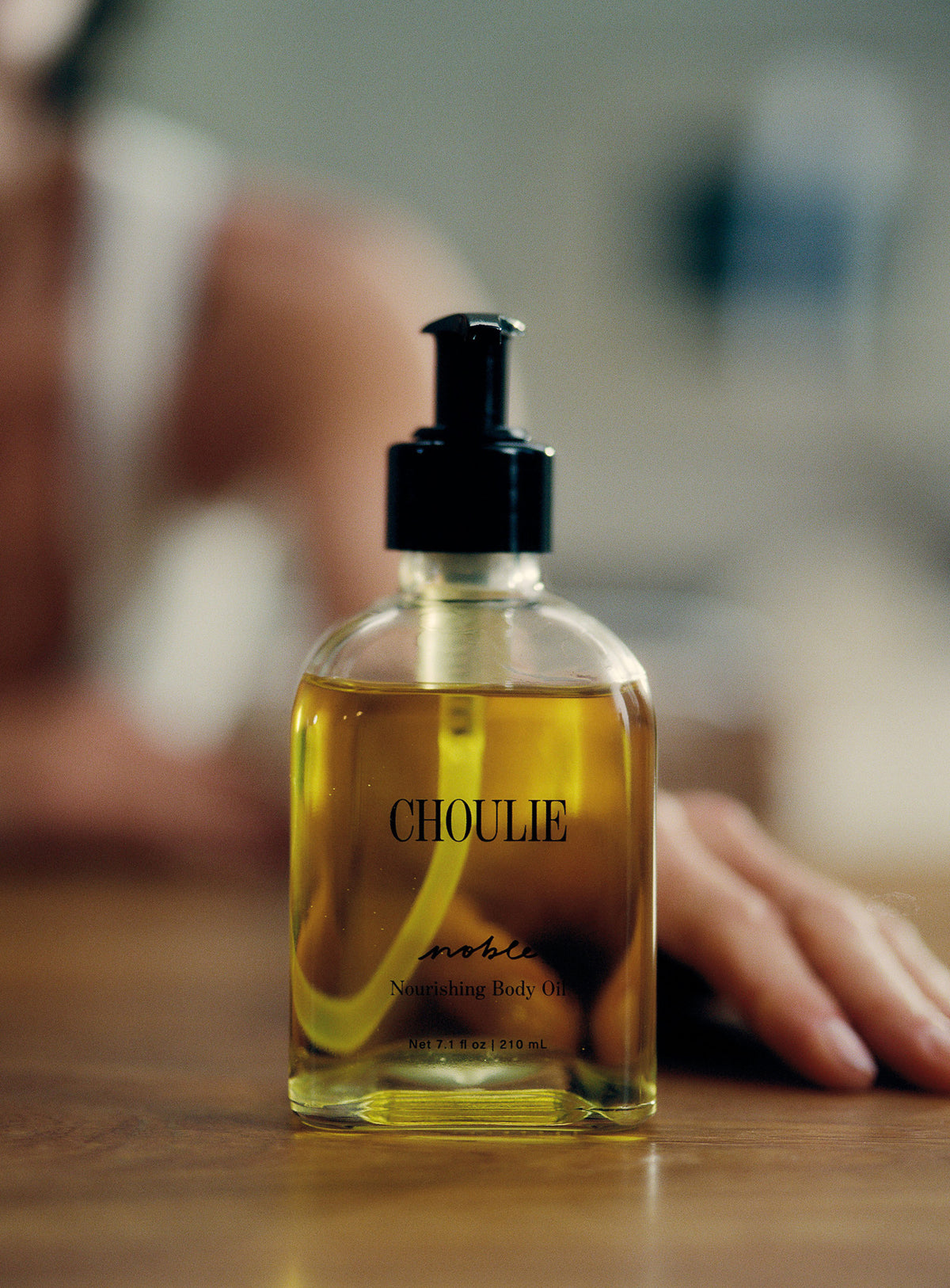 Choulie Noble Nourishing Body Oil packaging and label detail